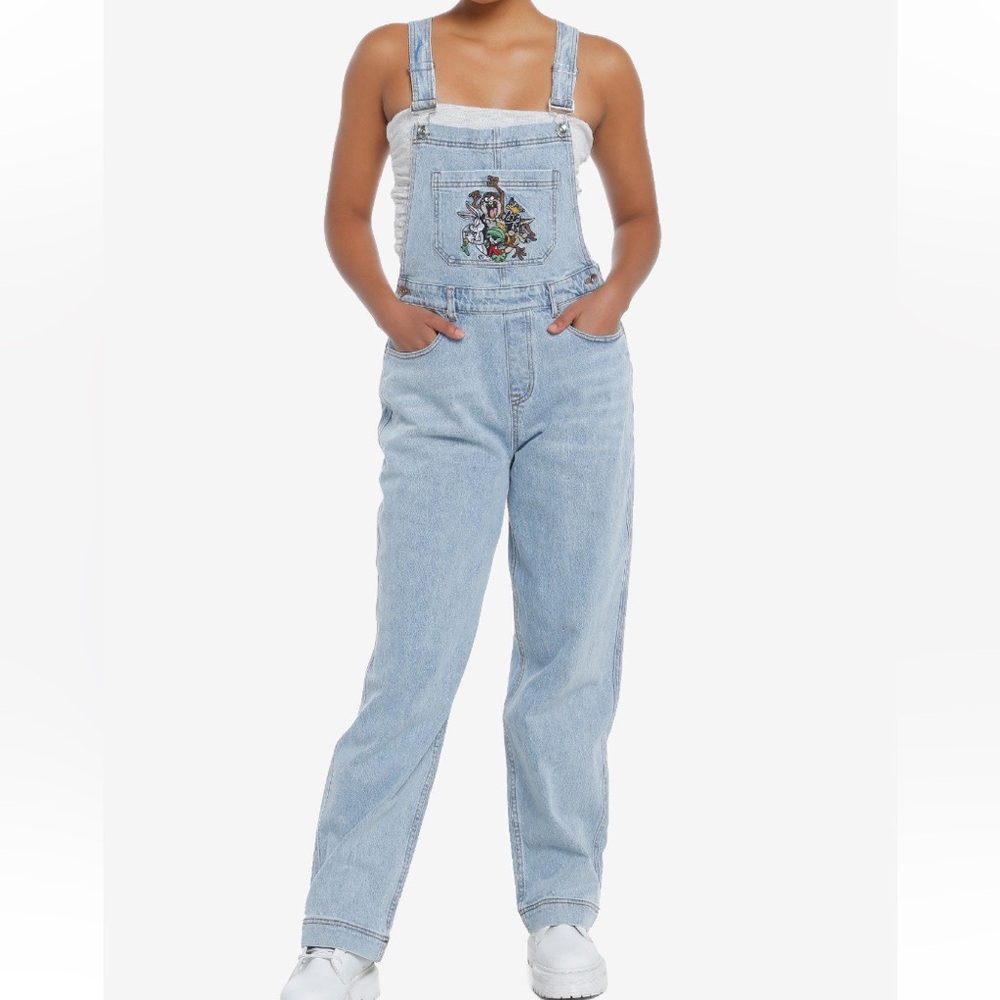 Looney Tunes Embroidered Overalls Hot Topic Bugs Bunny